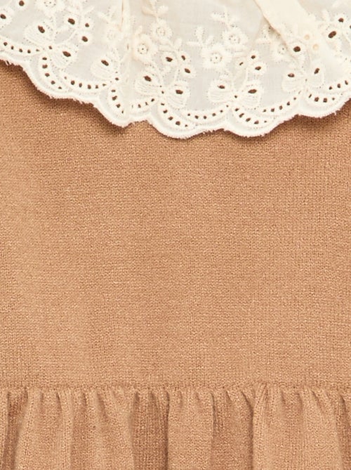 Jurk met claudinekraag en panty - Kiabi Jurk met claudinekraag en panty - Kiabi