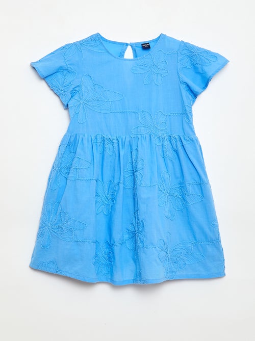 Jurk met fantasie bloemenborduursels - Kiabi