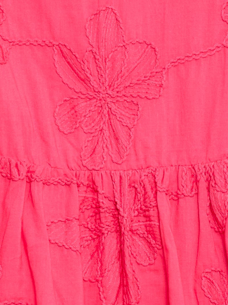 Jurk met fantasie bloemenborduursels Rose - Kiabi