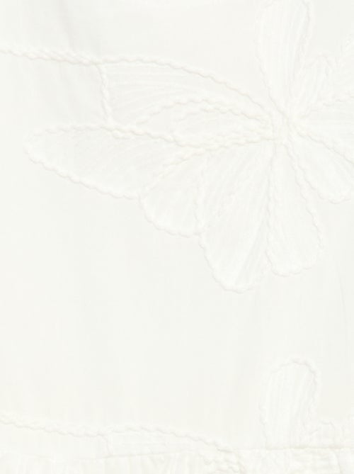 Jurk met fantasie bloemenborduursels - Kiabi