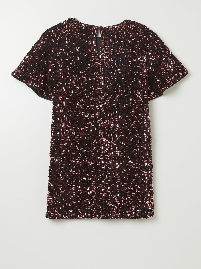 Jurk met korte mouw en lovertjes ROSE - Kiabi