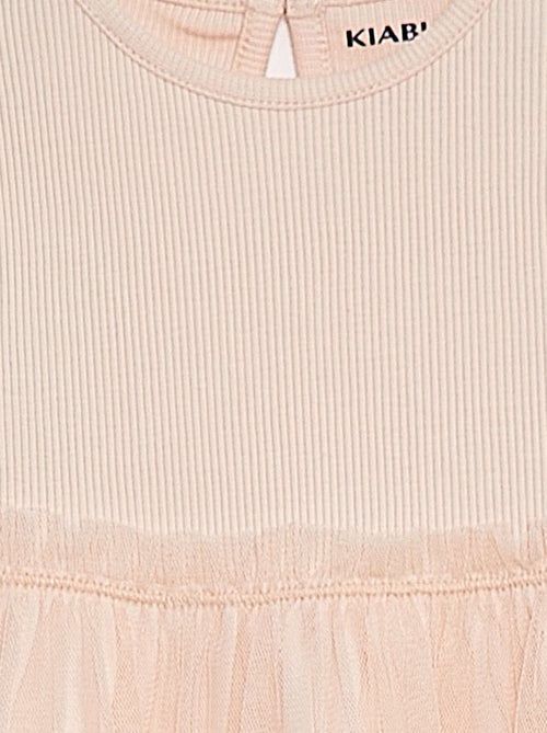 Jurk met korte mouw en rok van tule - Kiabi