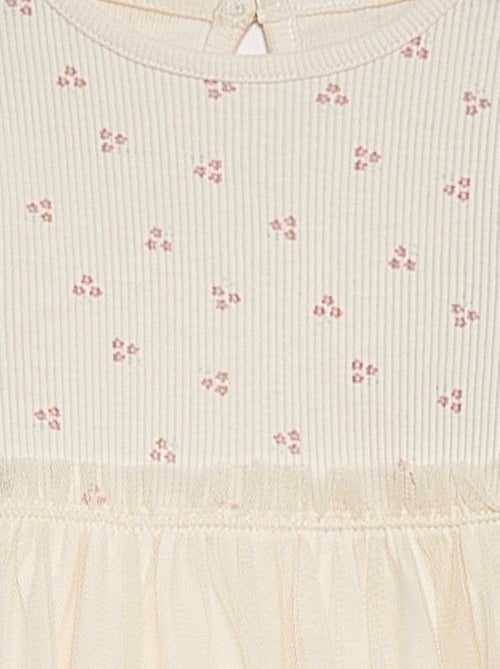 Jurk met korte mouw en rok van tule - Kiabi