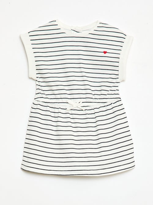 Jurk met korte mouwen van katoenjersey - Kiabi