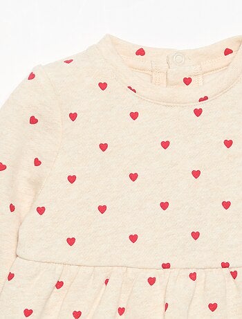 Jurk met lange mouwen en print