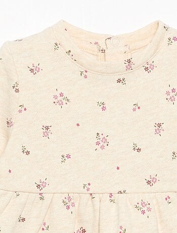 Jurk met lange mouwen en print