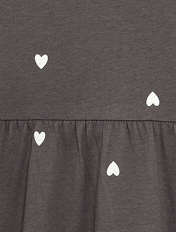 Jurk met lange mouwen van katoenen jerseytricot