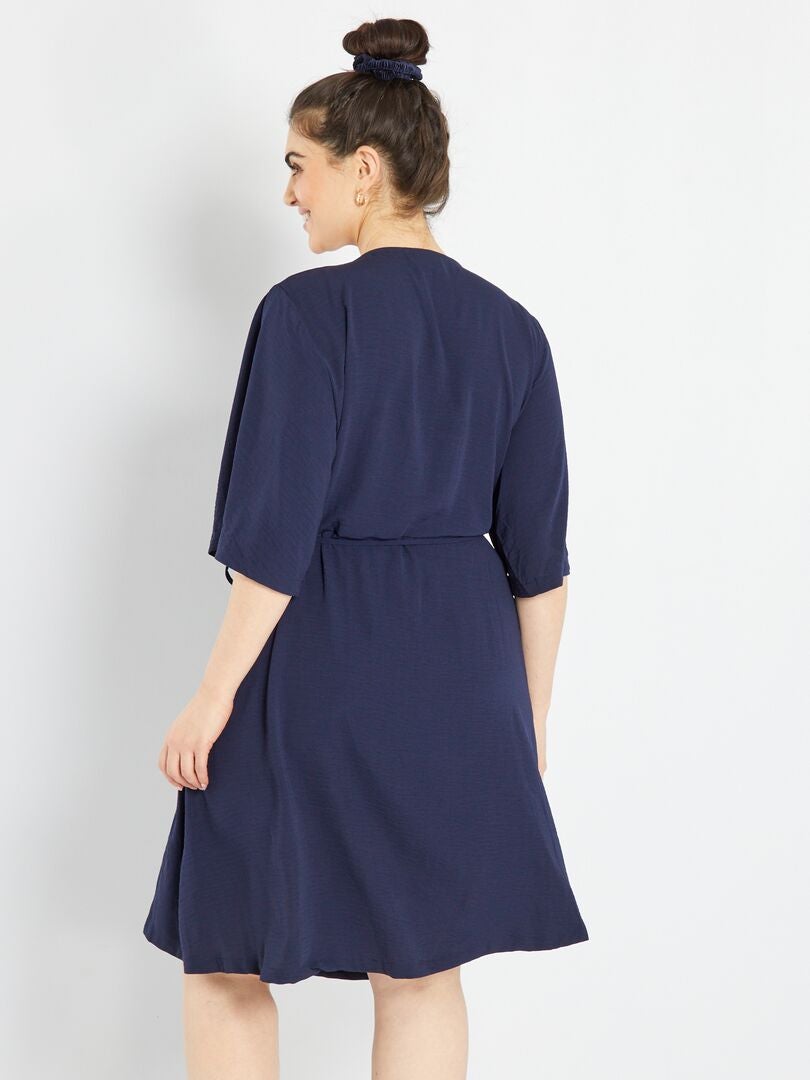 Jurk met overslag 'Only' BLAUW - Kiabi