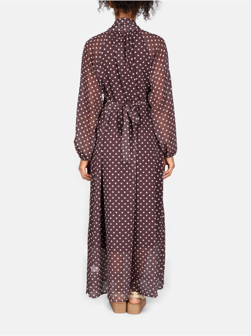 Jurk met patroon Bruin - Kiabi