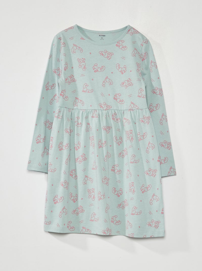 Jurk met print BLAUW - Kiabi