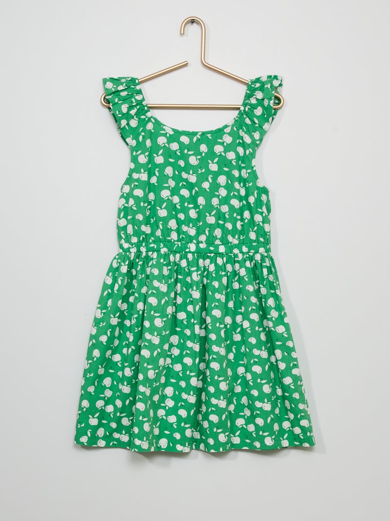 Jurk met print GROEN - Kiabi