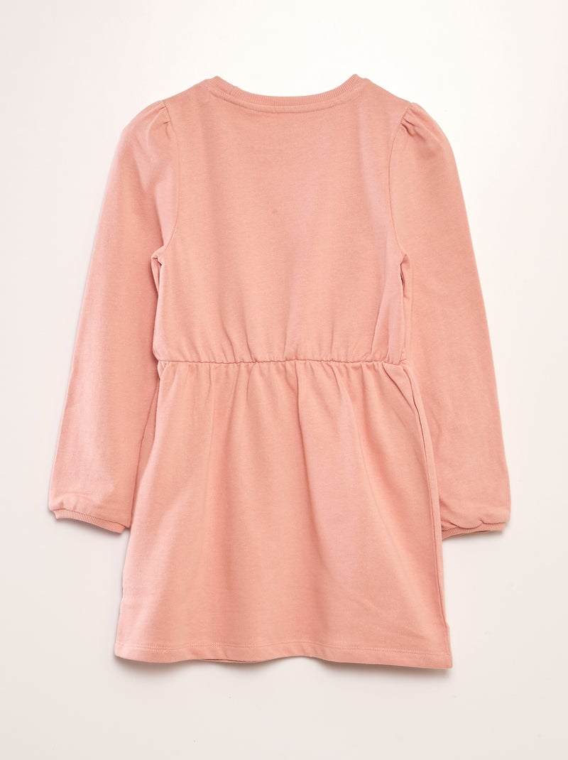 Jurk met print in french terry GROEN - Kiabi