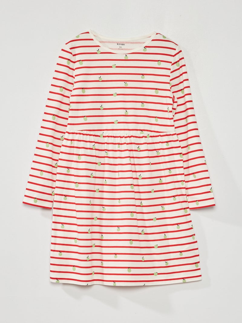 Jurk met print ROOD - Kiabi