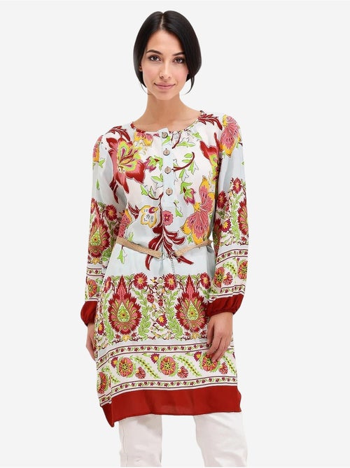 Jurk met riem en patroon bdart - Kiabi Jurk met riem en patroon bdart - Kiabi