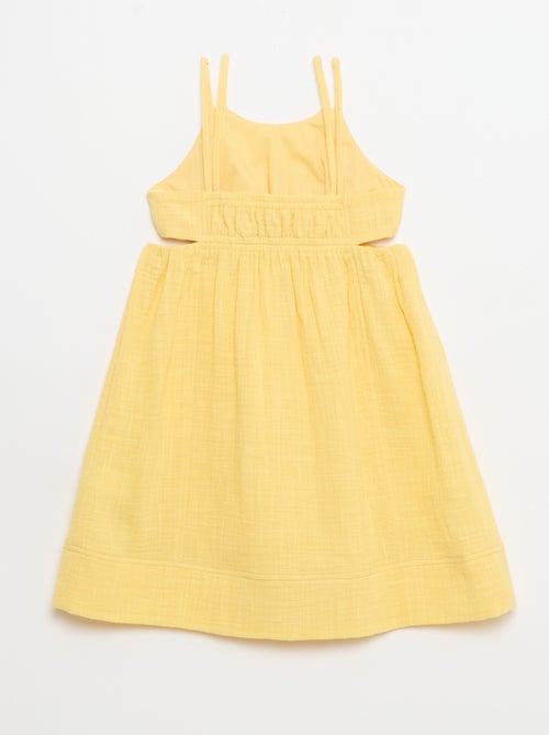 Jurk met smalle niet-verstelbare schouderbandjes en zijsplitten - Kiabi