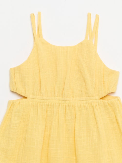 Jurk met smalle niet-verstelbare schouderbandjes en zijsplitten - Kiabi