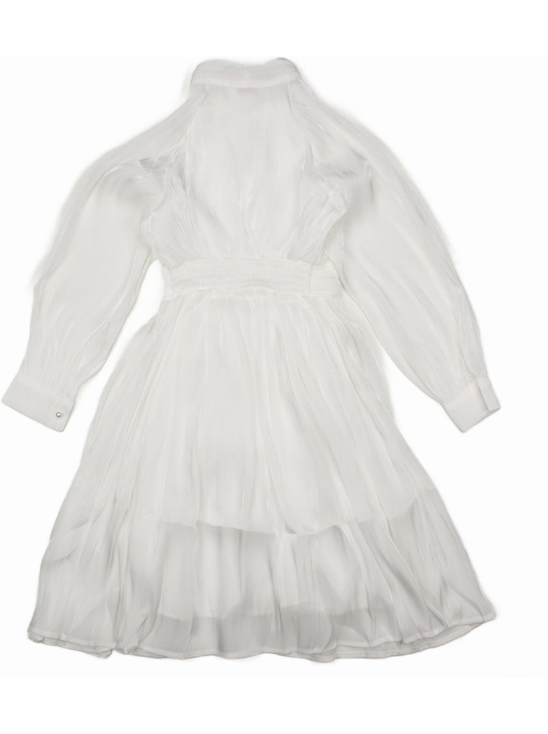 Jurk met strikken - Kids Star Wit - Kiabi