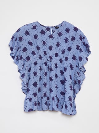 Jurk met volants en print