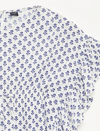 Jurk met volants en print