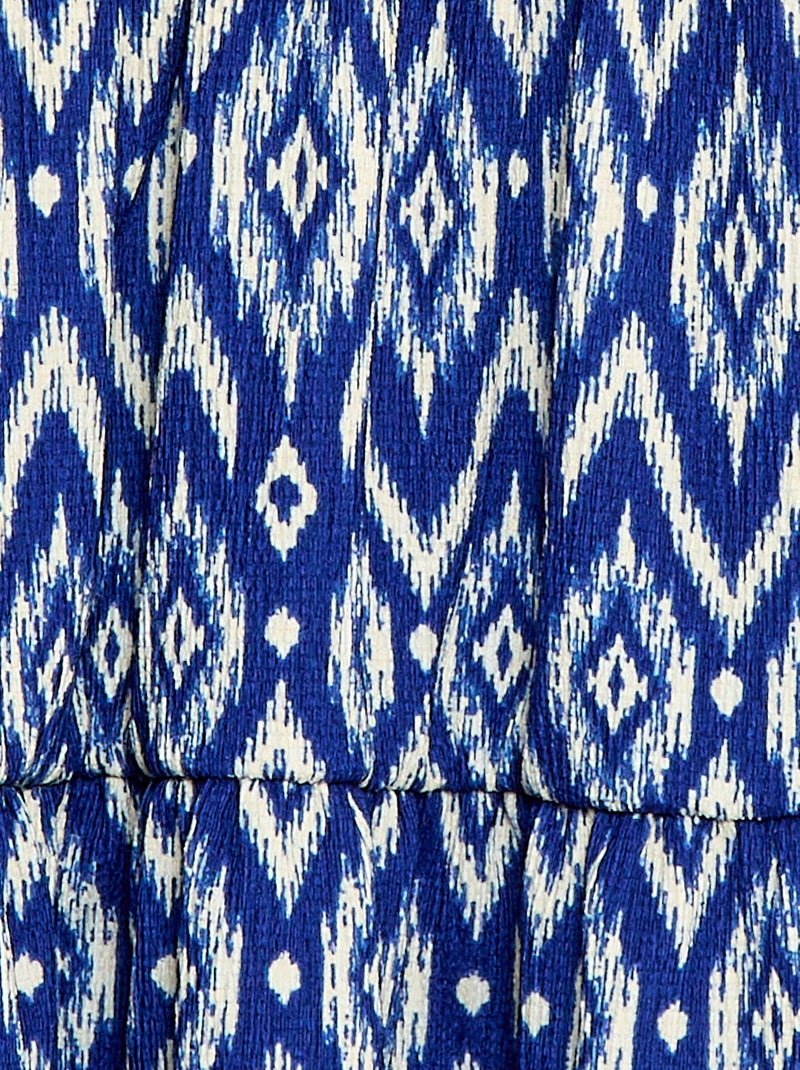 Jurk van ajourtricot met openingen aan de zijkanten Blauw - Kiabi