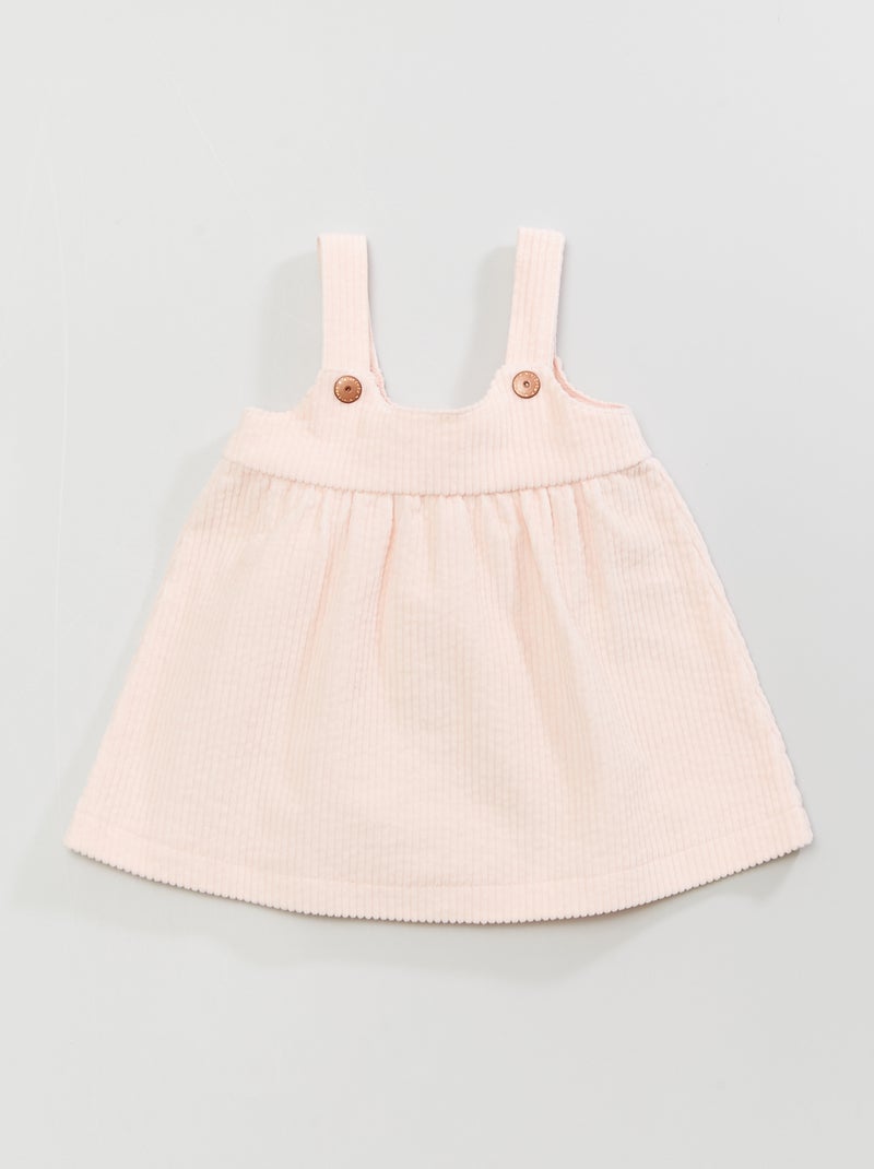 Jurk van corduroy met schouderbandjes ROSE - Kiabi