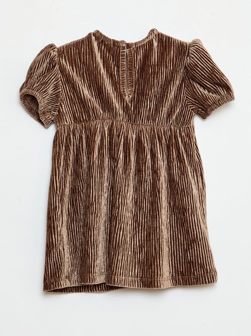 Jurk van corduroy met sierstrik - Kiabi