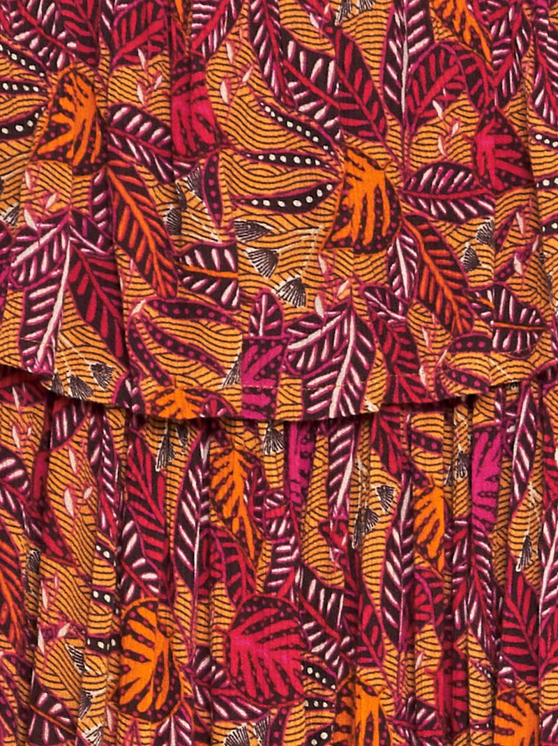 Jurk van crêpeachtige stof WIT - Kiabi