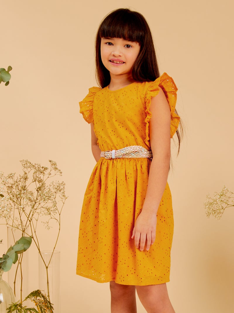Jurk van Engels kant GEEL - Kiabi