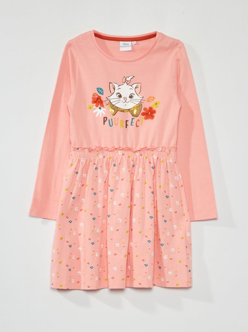 Jurk van jersey met print met Marie van de Aristokatten ROSE - Kiabi