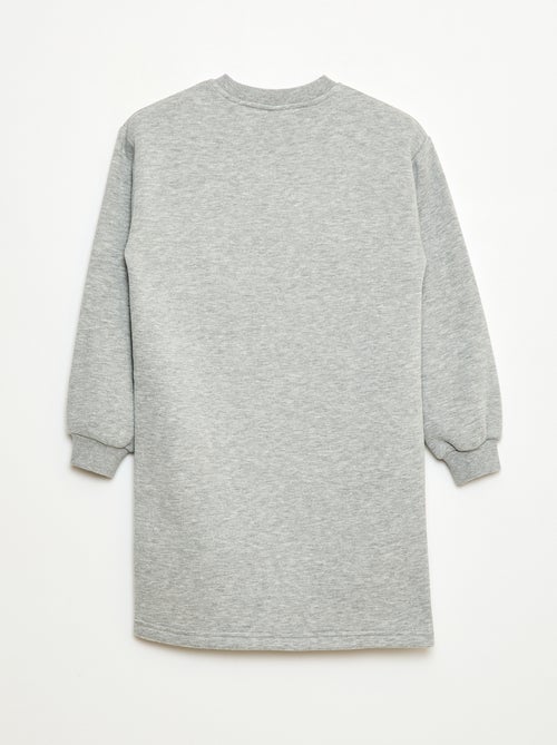 Jurk van joggingstof met detail in glitter-pailletten - Kiabi