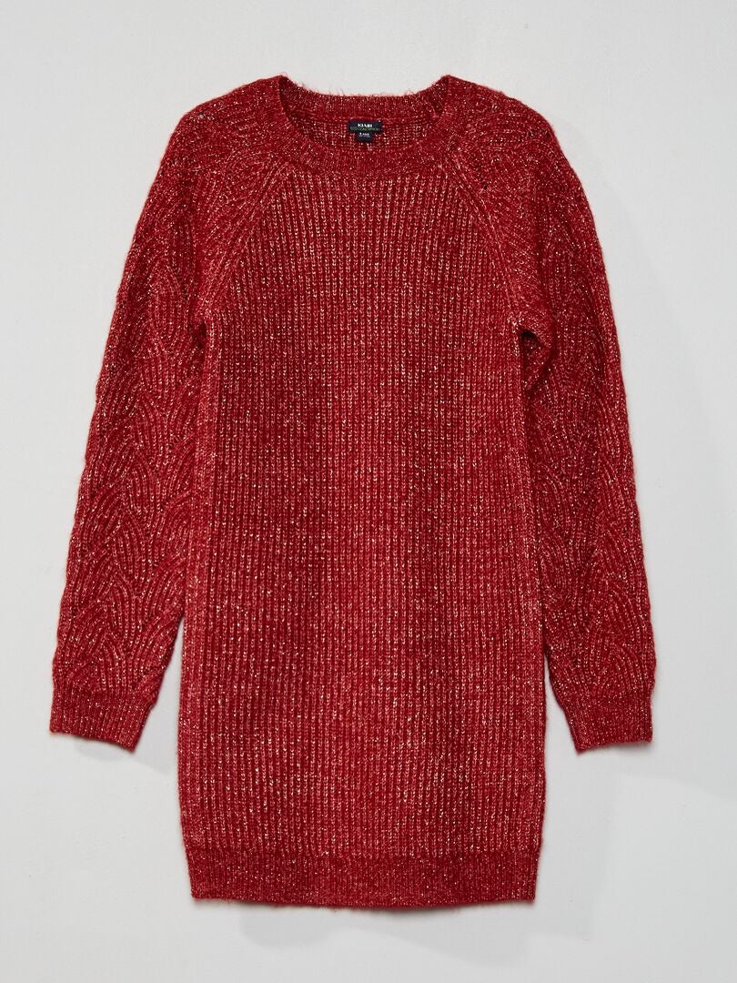 Jurk van tricot rode bordeaux - Kiabi