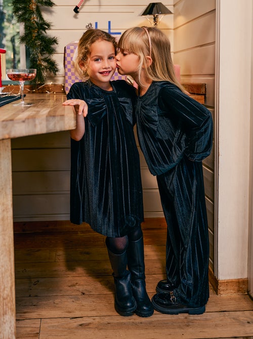 Jurk van zachte ribjersey met grote strik - Kiabi