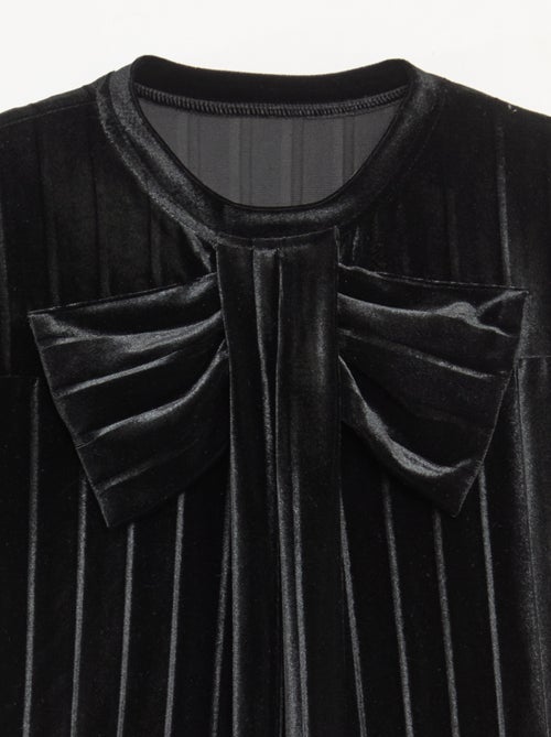 Jurk van zachte ribjersey met grote strik - Kiabi