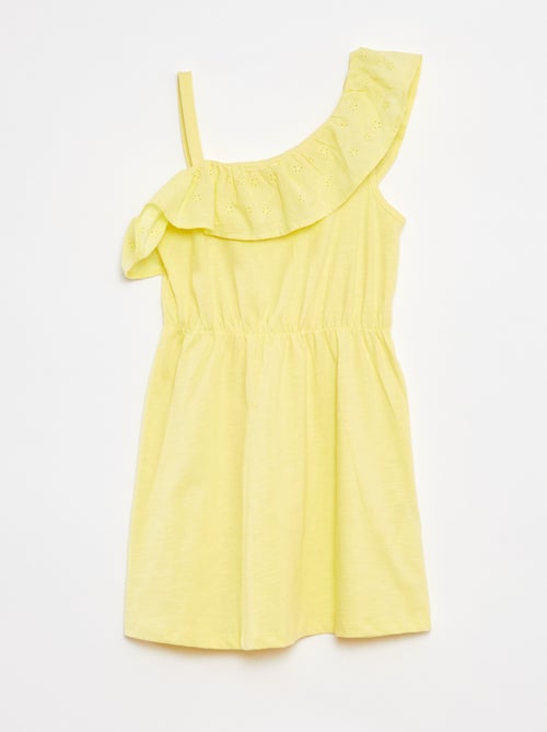 Jurkje met blote schouder en broderie anglaise - Kiabi