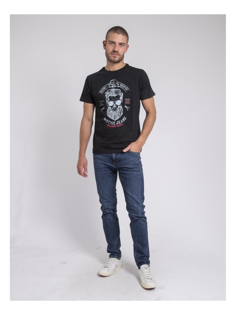 Jusix t-shirt met ronde hals van puur katoen Zwart - Kiabi