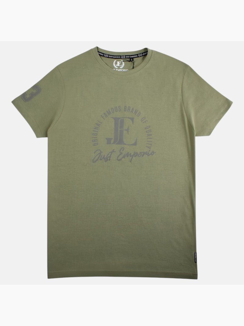 Just Emporio - T-shirt korte mouwen  heren Kaki - Kiabi