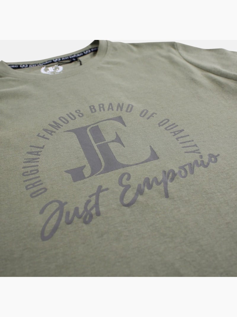 Just Emporio - T-shirt korte mouwen  heren Kaki - Kiabi
