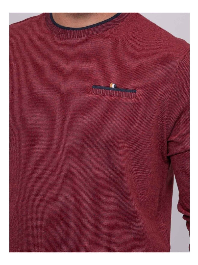 Justoni t-shirt met lange mouwen van puur katoen Bordeaux - Kiabi