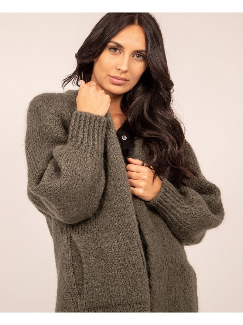 KADRA oversized vest Kaki - Kiabi