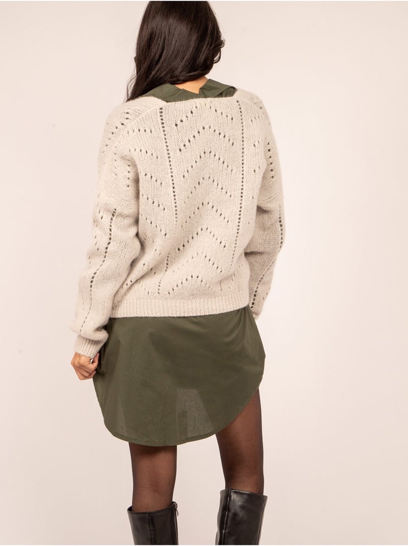 KAELLE vest met knoopsluiting Beige - Kiabi