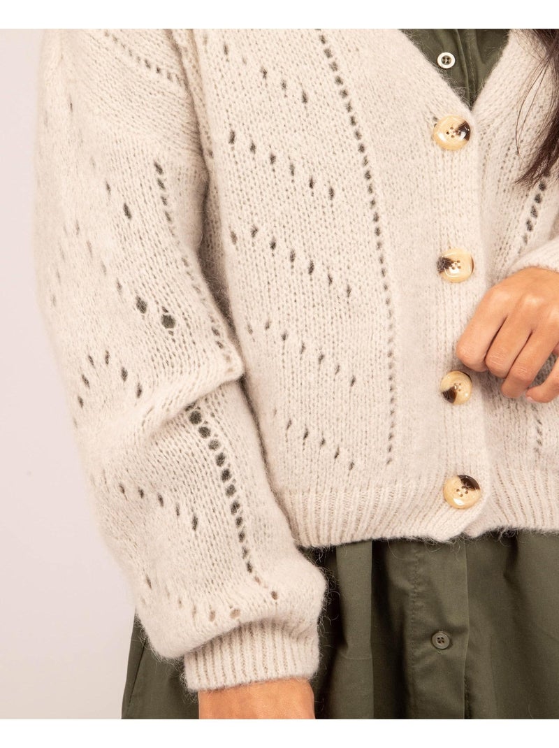 KAELLE vest met knoopsluiting Beige - Kiabi