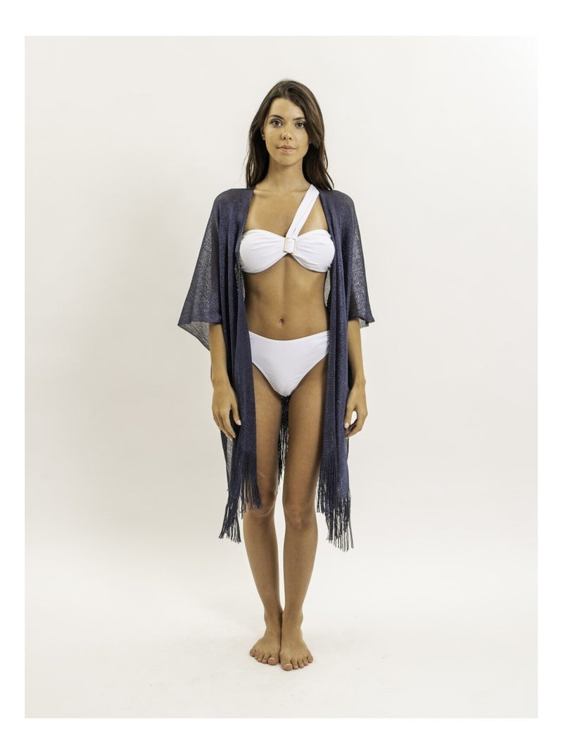 Kaftan lurex KARONA Bleu marine - Kiabi