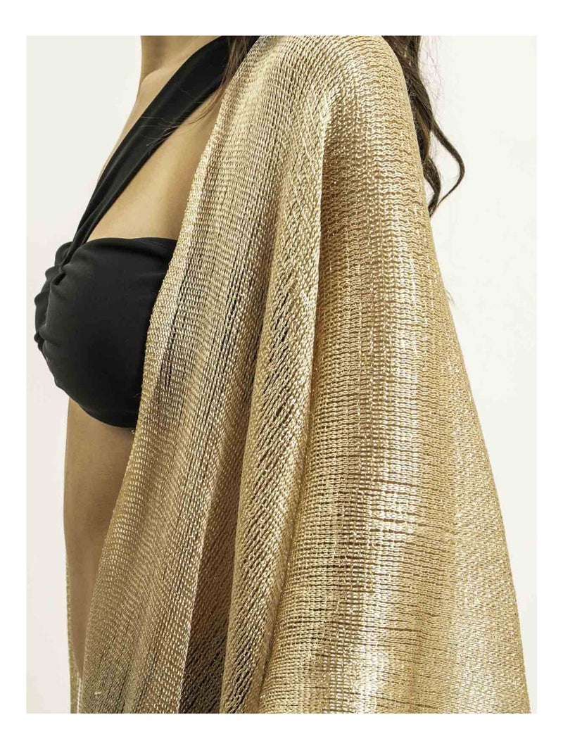 Kaftan lurex KARONA Noir Doré - Kiabi