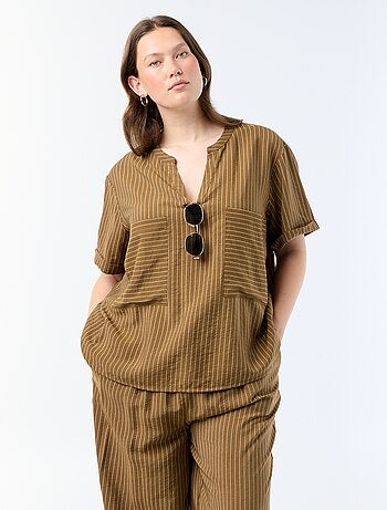 Kaftanblouse van soepele viscose