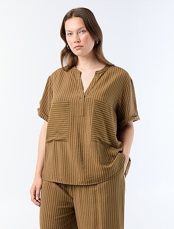 Kaftanblouse van soepele viscose