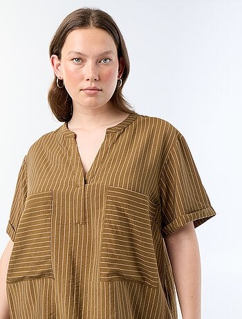 Kaftanblouse van soepele viscose
