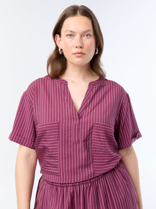 Kaftanblouse van soepele viscose - Kiabi