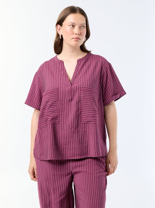 Kaftanblouse van soepele viscose - Kiabi