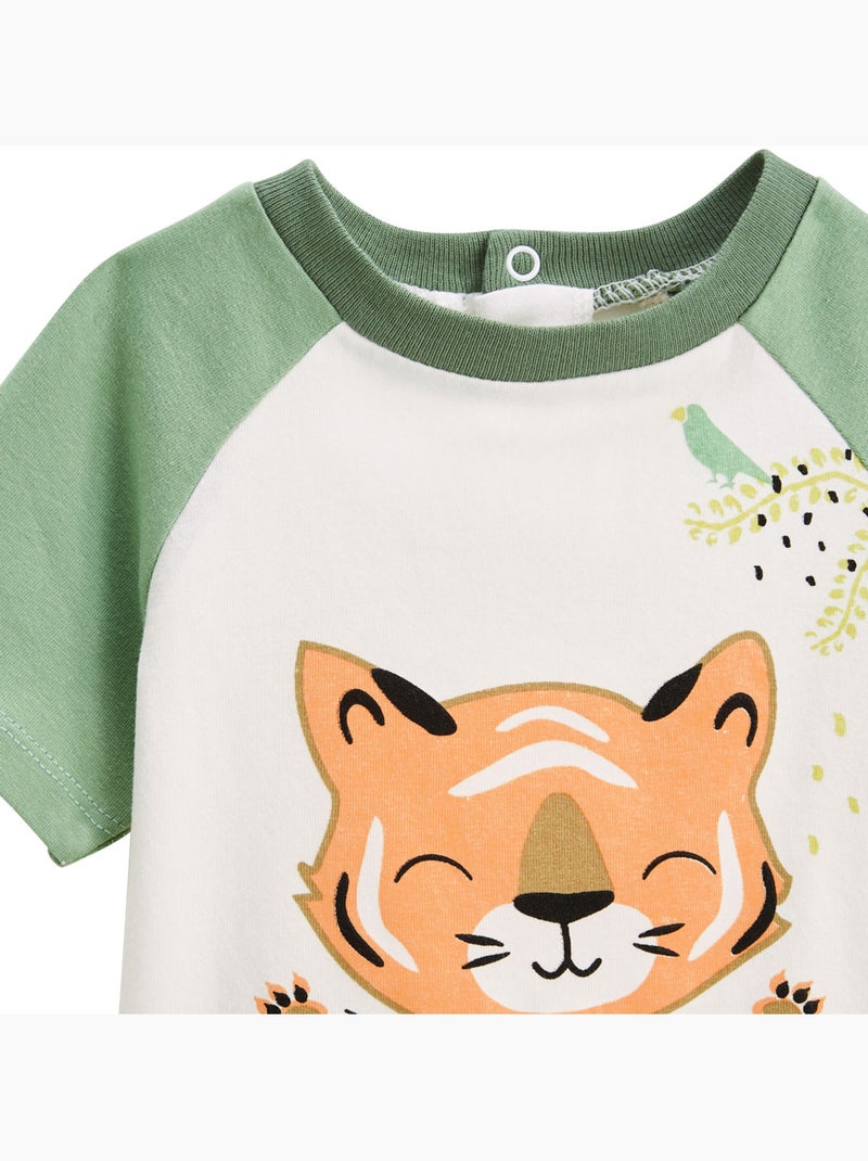 Kanha kinderpyjama met korte mouwen Groen - Kiabi