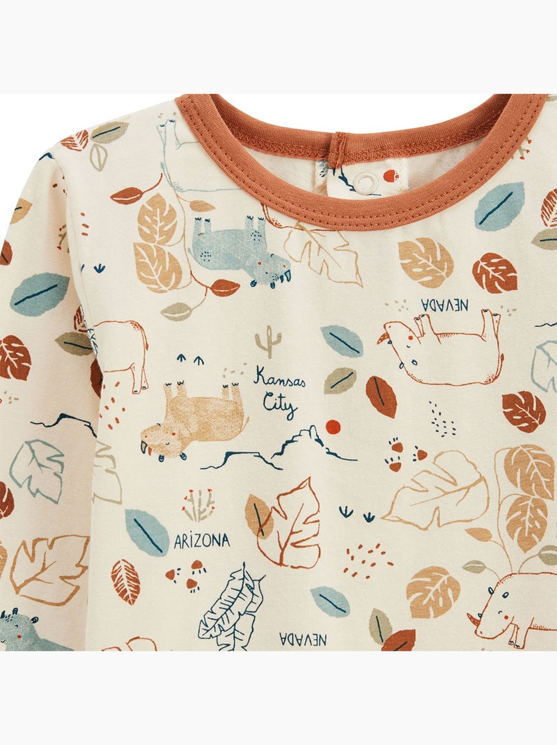 Kansas city 2-delige kinderpyjamaset Kaki - Kiabi